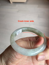 Load image into Gallery viewer, 53.8mm certified 100% natural Type A icy watery green brown purple  jadeite jade bangle BL113-9438
