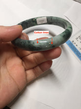 Load image into Gallery viewer, 64.5mm Certified Type A 100% Natural sunny green dark green gray black Jadeite bangle PD143-6237
