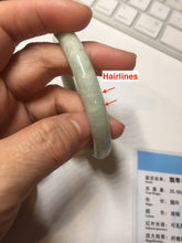 Load image into Gallery viewer, 56mm Certified Type A 100% Natural light green round cut Jadeite Jade bangle F137-8174
