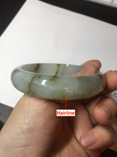 Load image into Gallery viewer, 57mm Certified type A 100% Natural icy watery light green brown The illusionary world Jadeite bangle BL116-9434
