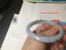 Load image into Gallery viewer, 57.7mm certified Type A 100% Natural light green/purple/white Jadeite Jade bangle AK79-3283
