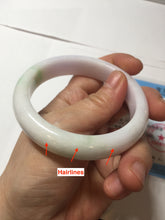 Load image into Gallery viewer, 56.9mm certified Type A 100% Natural sunny green/purple/white(白底青) Jadeite Jade bangle BF140-4079
