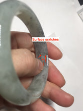 Load image into Gallery viewer, 52.8mm Type A 100% Natural light green black (Wuji) Jadeite Jade bangle PD14

