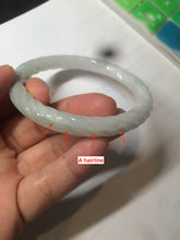 Load image into Gallery viewer, 56.2mm Certified 100% Natural type A fresh light green/white vintage twist style Jadeite Jade bangle AS70-0839
