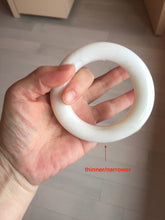 Load image into Gallery viewer, 55.3mm certified 100% Natural White/beige chubby Hetian nephrite Jade bangle HE83-6313
