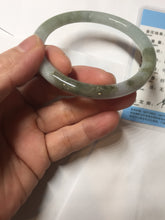 Load image into Gallery viewer, 56.3mm certified 100% natural Type A green gray purple slim round cut jadeite bangle PD161-6334
