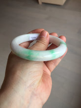 Load image into Gallery viewer, 卖了 58.8mm Certified Type A 100% Natural sunny green/white(白底青) Jadeite Jade bangle AM99-2811
