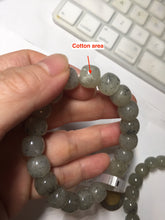 Load image into Gallery viewer, 9/10mm 100% Natural icy black sesame paste(冰芝麻糊青花) vintage style nephrite Jade bead bracelet group HN31
