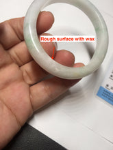 Load image into Gallery viewer, Shopify only 52mm certified type A 100% Natural sunny green/white/yellow oval jadeite jade bangle AR117-0264
