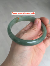 Load image into Gallery viewer, 57.6mm certificated Type A 100% Natural oily dark green/gray Jadeite Jade bangle AJ77-8579
