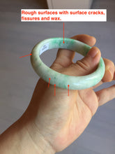 Load image into Gallery viewer, 56 mm Certified type A 100% Natural sunny green/white Jadeite bangle AY84-3462
