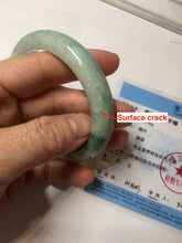 Load image into Gallery viewer, 57.3mm Certified Type A 100% Natural sunny green yellow Jadeite Jade bangle BS30-4414
