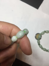 Load image into Gallery viewer, 100% natural type A icy watery light green olive shape(LU LU TONG) beads jadeite jade bracelet group BP147
