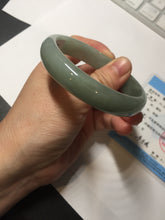 Load image into Gallery viewer, 58.3mm certificated Type A 100% Natural oily dark green Jadeite Jade bangle AJ78-8578
