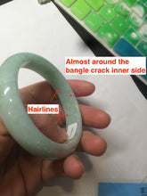 Load image into Gallery viewer, 55mm certified Type A 100% Natural apple green/purple Jadeite Jade bangle L145-2834
