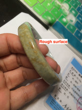 Load image into Gallery viewer, 54.5mm certified Type A 100% Natural light green/brown square Jadeite Jade bangle R103-1760
