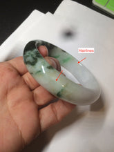 Load image into Gallery viewer, 60mm certified 100% natural type A dark green white  jadeite jade bangle AY72-1724
