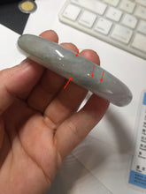 Load image into Gallery viewer, 60mm certified Type A 100% Natural light green purple chubby Jadeite Jade bangle PA115-9526
