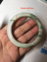 Load image into Gallery viewer, 54mm Certified 100% natural Type A sunny green/white  jadeite jade bangle BK97-0352
