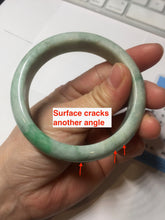 Load image into Gallery viewer, 56mm Certified Type A 100% Natural sunny green Jadeite Jade bangle AU8-4428
