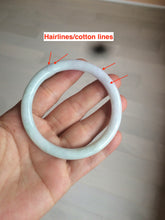 Load image into Gallery viewer, 57mm Certified Type A 100% Natural light green round cut Jadeite Jade bangle AX119-7549
