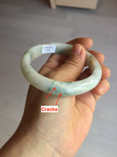 Load image into Gallery viewer, 57.5mm certificated Type A 100% Natural light green/red/brown Jadeite Jade bangle Y165-7275
