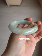 Load image into Gallery viewer, 56.6mm certified 100% natural Type A icy watery light yellow/white with jadeite jade bangle BL55-3278
