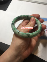 Load image into Gallery viewer, 57mm certified 100% natural sunny green/dark green/white jadeite jade bangle AD117-6634
