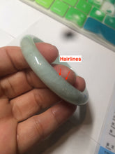 Load image into Gallery viewer, 53.7mm certificated Type A 100% Natural light green Jadeite Jade bangle H118-2849
