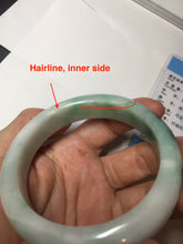 Load image into Gallery viewer, 57.4mm certified 100% natural type A sunny green/purple/yellow jadeite jade bangle BN102-7712
