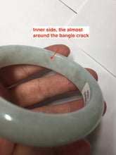 Load image into Gallery viewer, 52.5mm certified 100% natural Type A light  green white jadeite jade bangle AR116-9424
