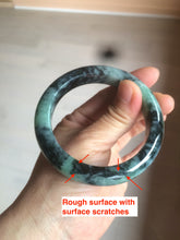 Load image into Gallery viewer, 55.5mm Certified Type A 100% Natural dark green/blue/black Jadeite Jade bangle AZ48-9770
