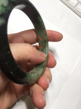 Load image into Gallery viewer, 58.5mm Certified 100% natural Type A dark green/black jadeite bangle PD32-9768
