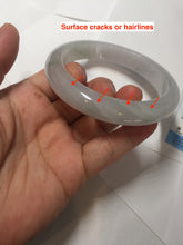 Load image into Gallery viewer, 60.5mm certified Type A 100% Natural light green purple chubby Jadeite Jade bangle PA116-9531
