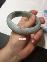 Load image into Gallery viewer, 60.3mm certified type A 100% Natural green/red chubby Jadeite Jade bangle B117-9131
