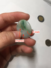 Load image into Gallery viewer, 27.8/6.1mm Type A 100% Natural sunny green light purple red Jadeite Jade Safety Guardian Button donuts Pendant group BP108
