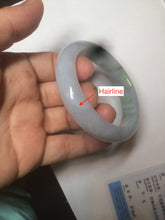 Load image into Gallery viewer, 52.8mm Certificated light green, white, purple, brown jadeite jade bangle K129-0614
