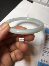 Load image into Gallery viewer, Shopify only 5385mm Certified 100% natural Type A light green white jadeite jade bangle AX135-0224 add on item
