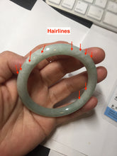 Load image into Gallery viewer, 53mm Certified Type A 100% Natural light green round cut Jadeite bangle PC133-1850
