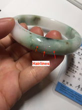 Load image into Gallery viewer, 57mm certified 100% natural type A sunny green/purple/yellow jadeite jade bangle BN101-7704
