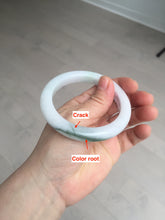 Load image into Gallery viewer, 56mm Certified Type A 100% Natural dark green/white//black Jadeite Jade bangle BK39-8357
