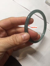Load image into Gallery viewer, 55mm Certified Type A 100% Natural light green/blue/gray Guatemala slim round cut Jadeite bangle PD65-1469
