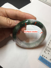 Load image into Gallery viewer, 55.5mm Certified 100% natural Type A dark green/purple Emerald Vale jadeite jade bangle PB94-8988

