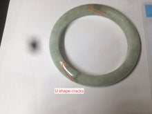 Load image into Gallery viewer, 57.4mm Certified 100% natural Type A light green/yellow/brown jadeite jade bangle m99-6168
