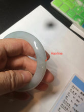 Load image into Gallery viewer, 55mm Certified 100% natural Type A icy watery light green  jadeite jade bangle BH33-5829
