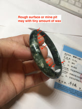 Load image into Gallery viewer, 50.5mm Certified type A 100% Natural oily dark green oval Jadeite Jade bangle PD131-6248
