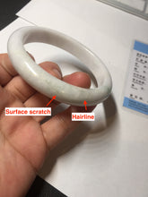 Load image into Gallery viewer, 59.5mm Certified Type A 100% Natural sunny green white (白底青) Jadeite Jade bangle BP42-3182
