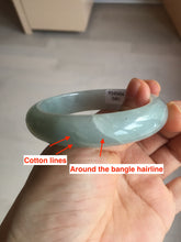 Load image into Gallery viewer, 53.5mm certified 100% natural Type A light green/purple jadeite jade bangle BP34-3401
