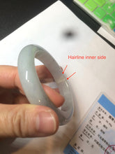 Load image into Gallery viewer, 55mm Certified 100% natural Type A icy watery light green  jadeite jade bangle BH33-5829
