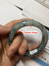 Load image into Gallery viewer, 56mm Certified Type A 100% Natural dark green blue The vines of time Jadeite Jade bangle PA61-5319
